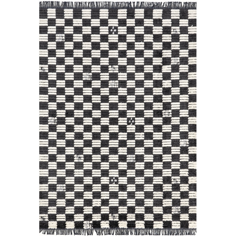 Armedia Modern Checkered Rug | Dark Grey
