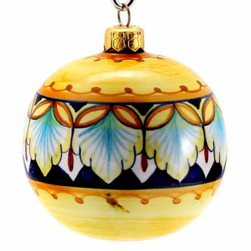 CHRISTMAS ORNAMENT: Deruta Vario Round Ball Large (4″ )