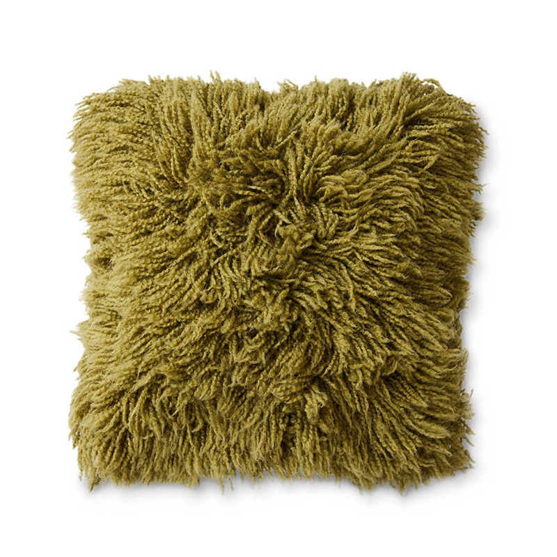 Fluffy Cushion Olive 50 x 50cm
