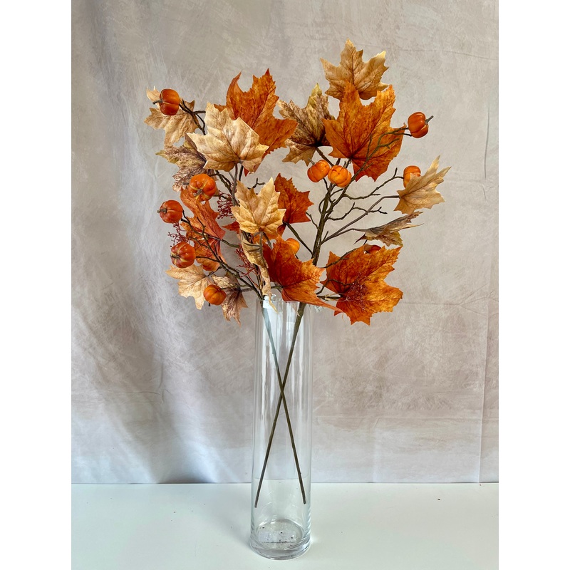 Mini Pumpkin & Maple Leaf Spray
