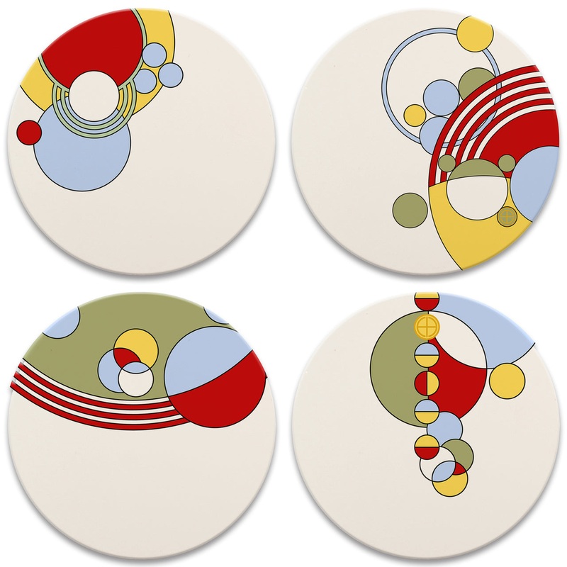 Frank Lloyd Wright Coasters Set Cabaret Dinnerware