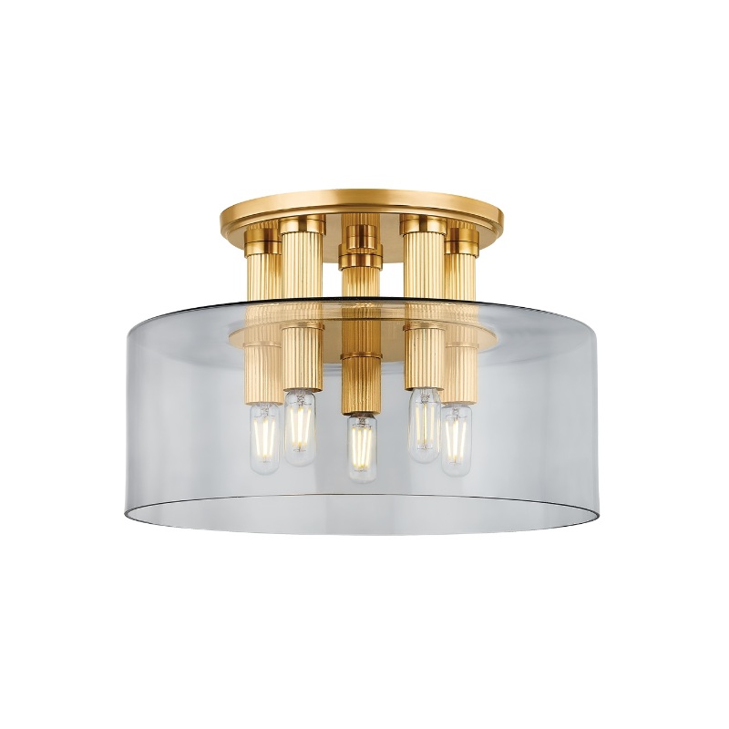Hudson Valley 5135 Crystler 5-lt 15″ Flush Mount