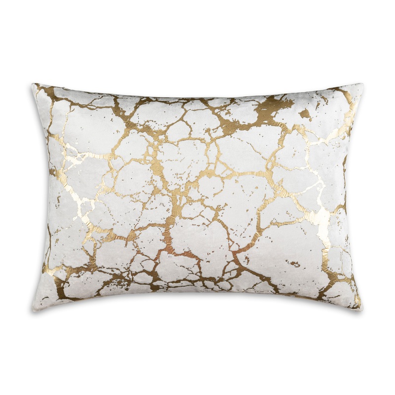Mila Ivory Gold Lumbar Pillow