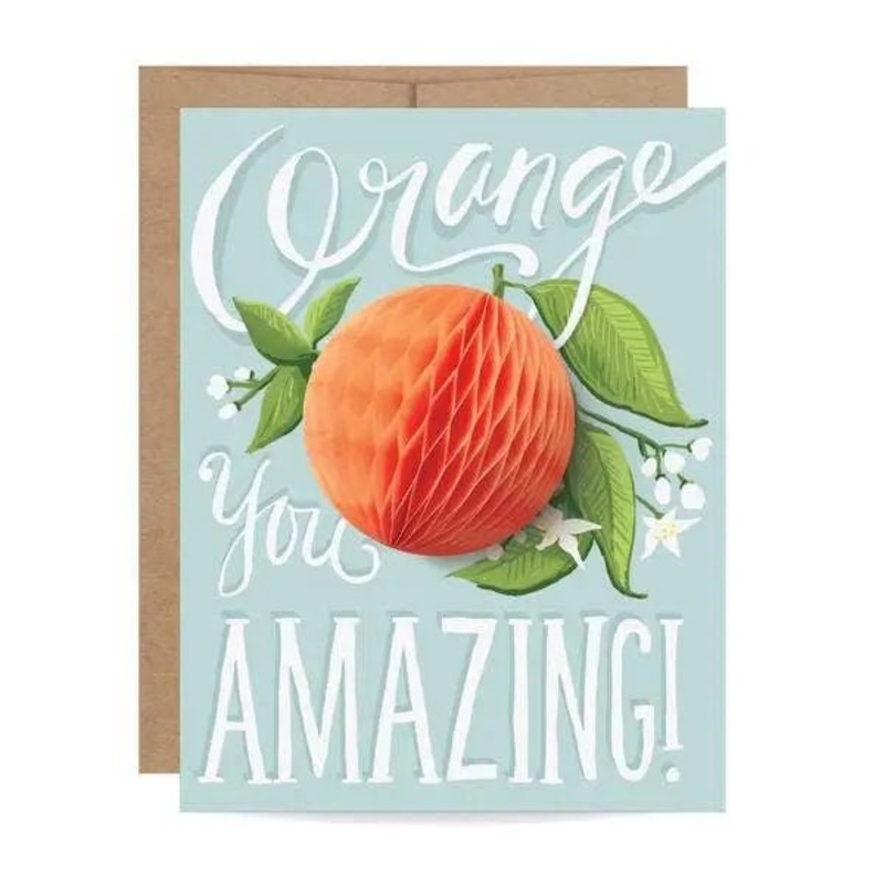 Pop-up Card – Orange – Thank You/Friendship
