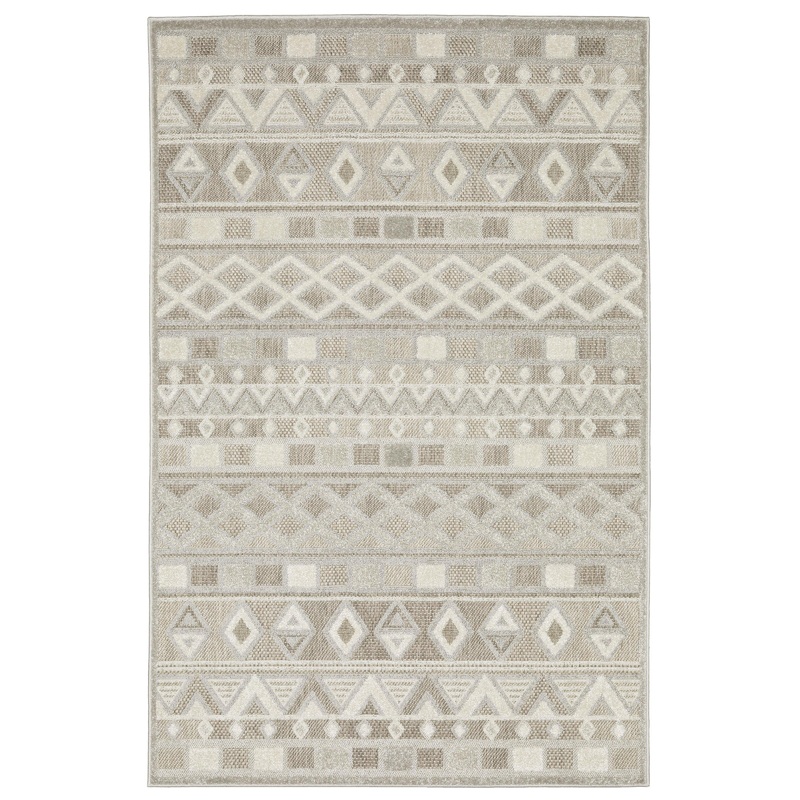 Tangier Beige Grey Global Geometric Indoor Rug