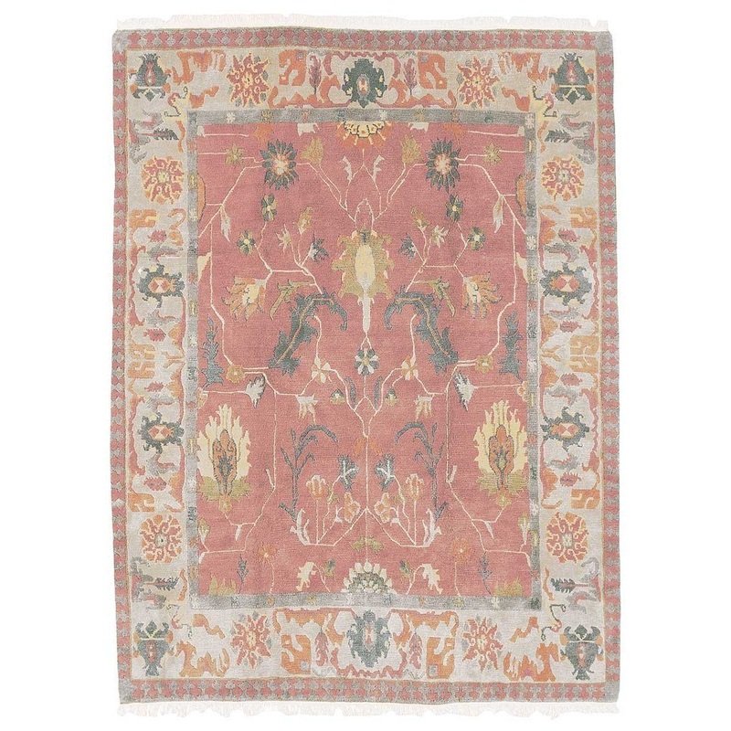 FLORAL HERIZ BRICK/BEIGE