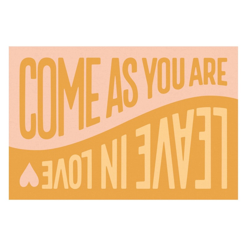 Leave in Love FloorFlat | Yellow – Premium Vinyl Mat