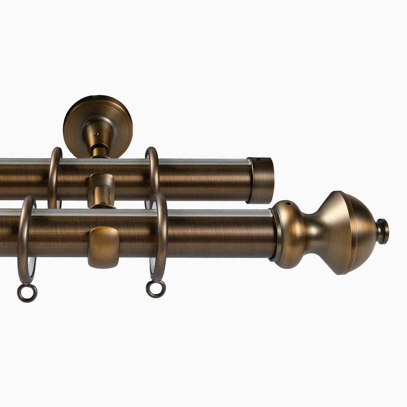 Arno Double Decorative Curtain Rod with Rings