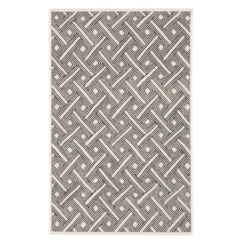 Desmond Hand Micro Hooked Wool Custom Rug | Black