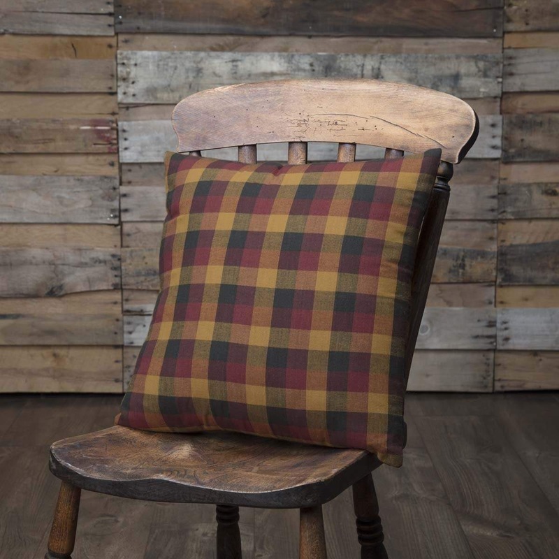 Heritage Farms Primitive Check Fabric Pillow 16×16