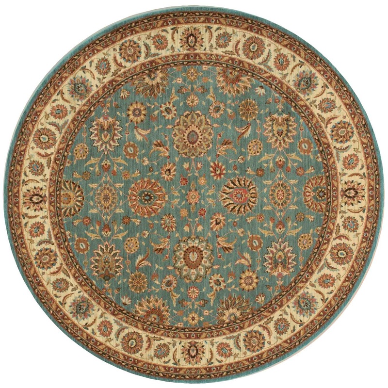 Nourison Living Treasures 710 x Round Aqua Traditional Indoor Rug