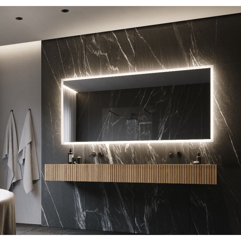 Paris Mirror Rectangle 85″ x 40″ LED Backlit Mirror, CCT Selectable