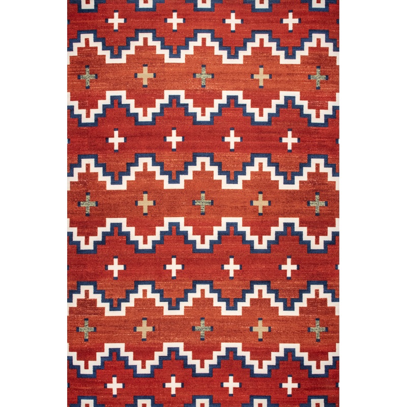 Retro Aztec Indoor/Outdoor Rug | Rust