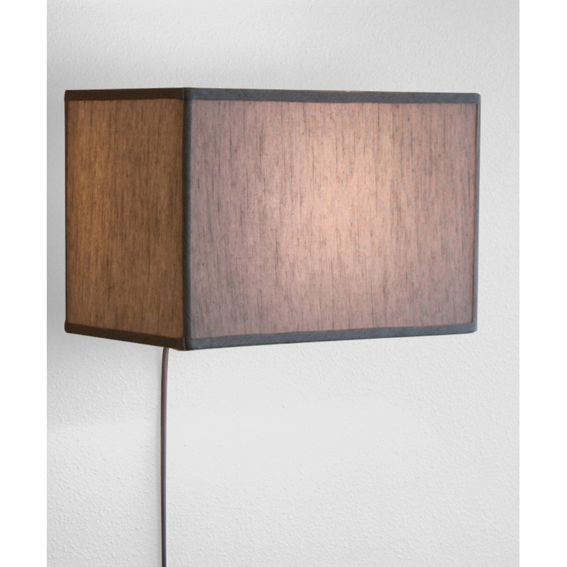 Floating Shade Plug-In Wall Light Textured Oatmeal