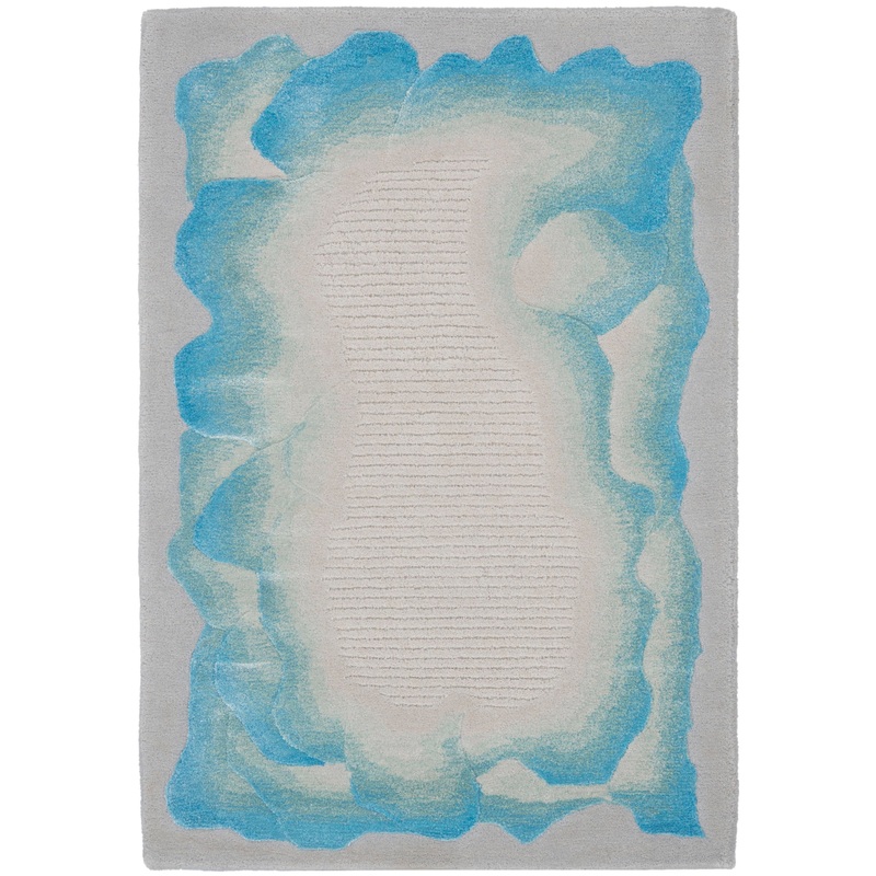 Nourison Prismatic 2′ x 3′ Sea Mist Blue Modern Indoor Rug