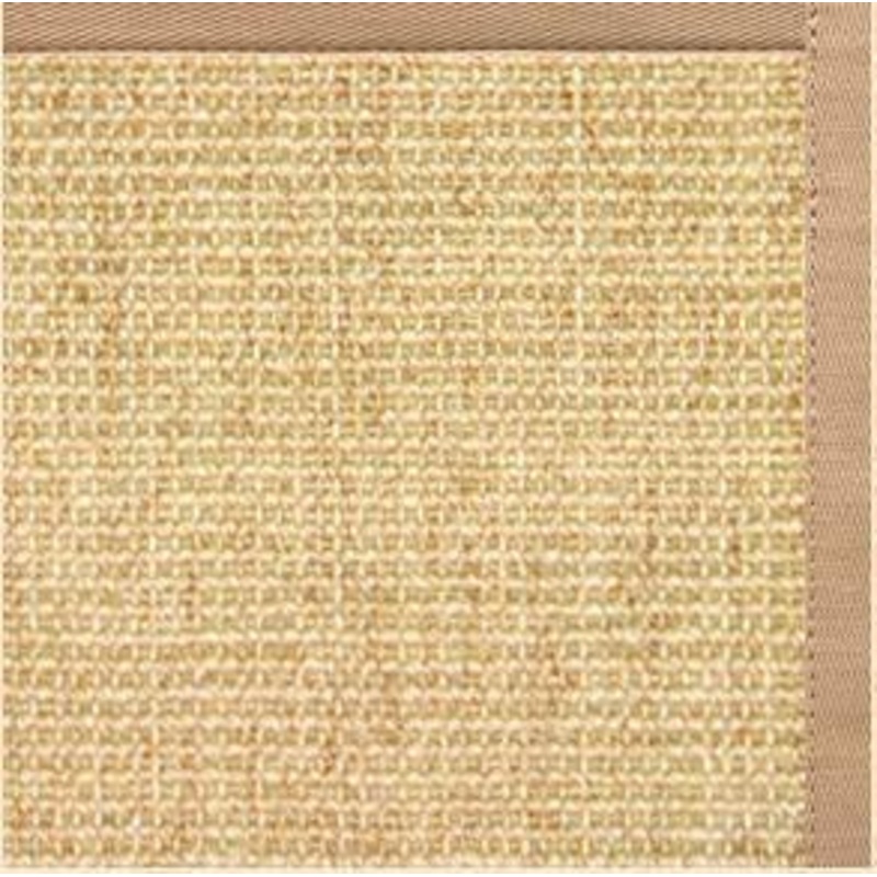Sand Sisal Rug with Straw Cotton Border