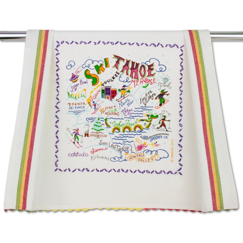 Ski Tahoe Dish Towel