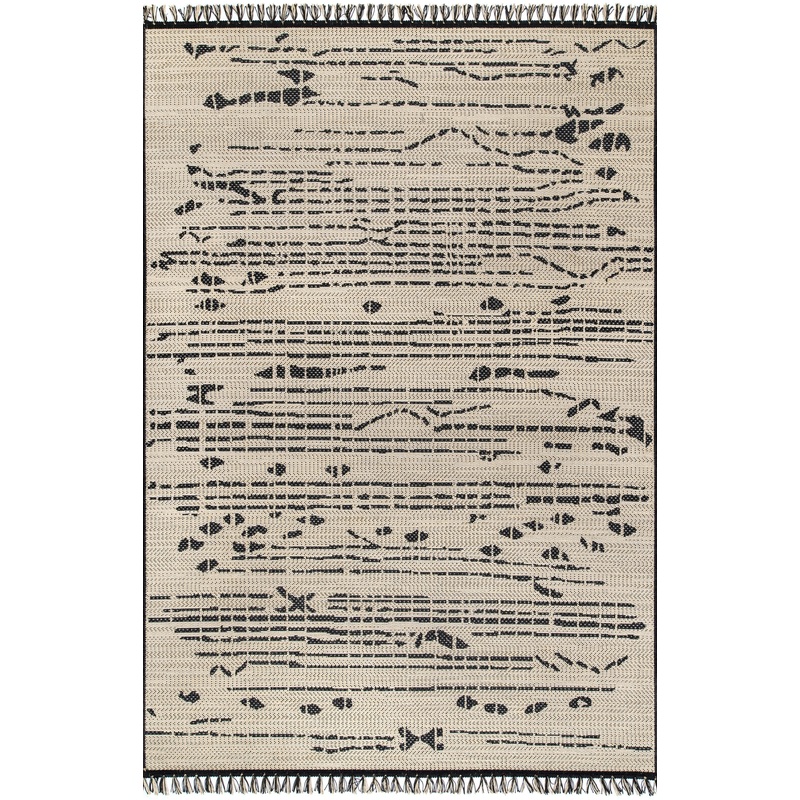 Abstract Treasure Rug | Black