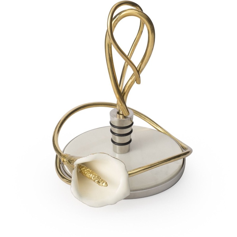 Michael Aram Calla Lily Coaster & Stopper Set