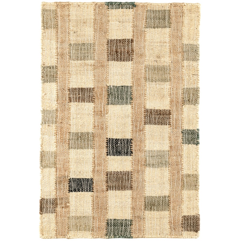 Mosaic Handwoven Jute Rug | Blue