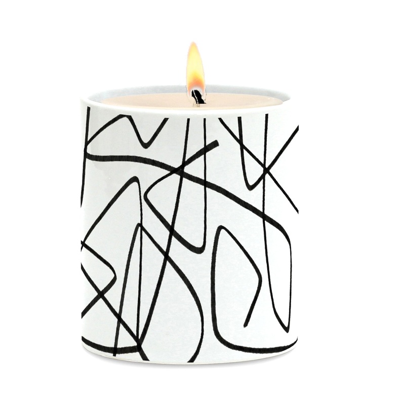 SUBLIMART: Line Art – Porcelain Soy Wax Candle (Design #LIN10)