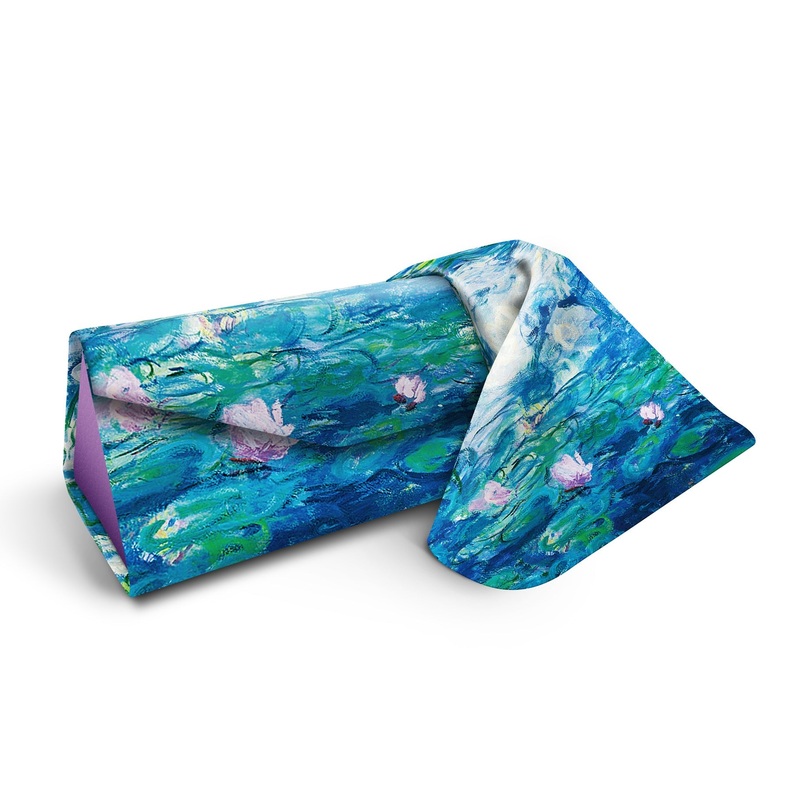 Folding Glasses Case – Vegan, Trifold, Monet Nympheas