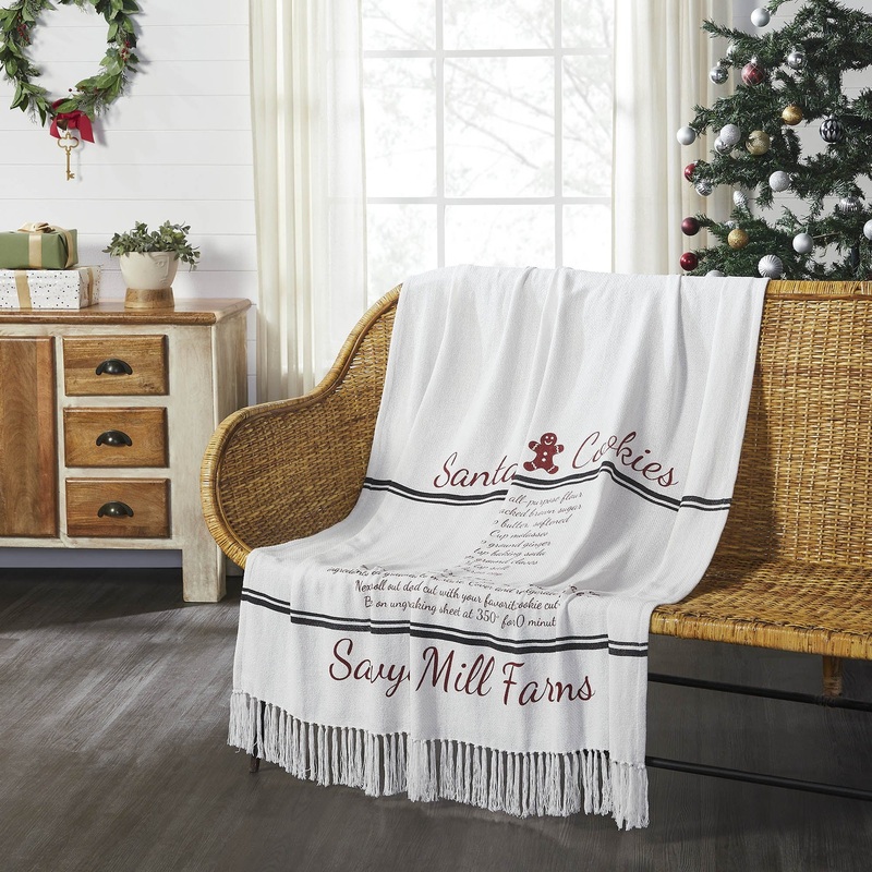 Sawyer Mill Santa Cookies Woven Throw 50×60