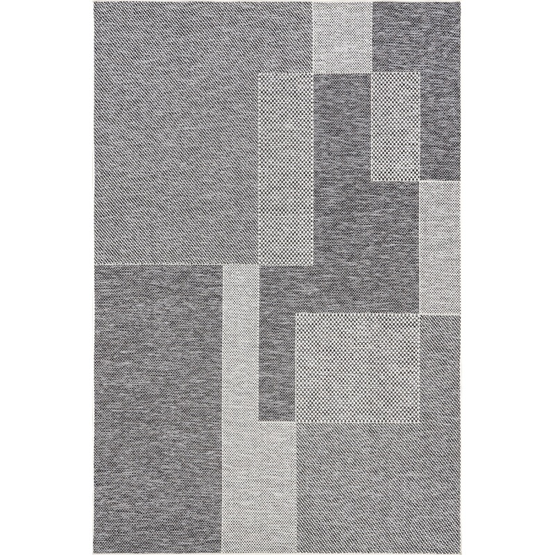 Abbye Layered Geometric Indoor/Outdoor Rug | Grey