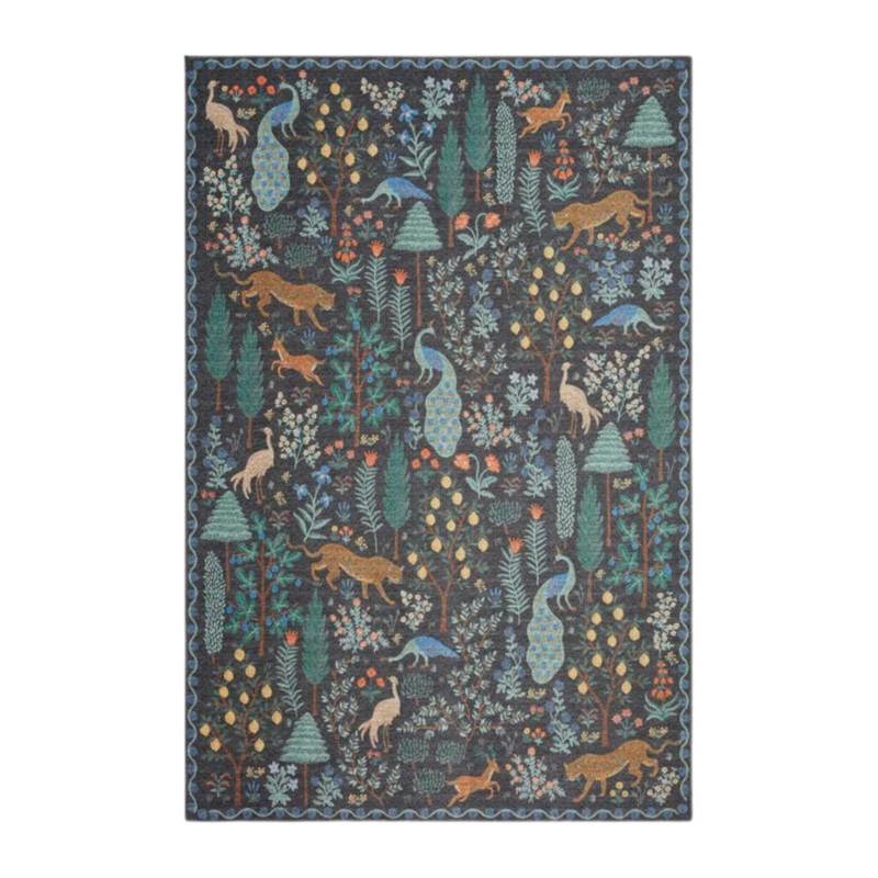 Rifle Paper Co. X Loloi/ Menagerie Forest Black Rug