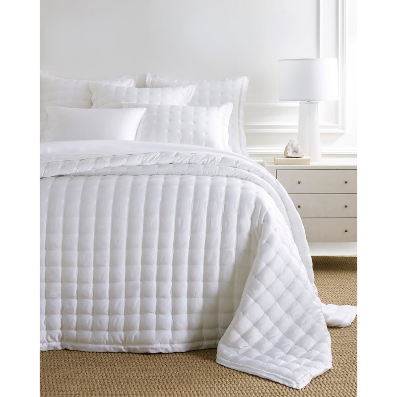 Silken Solid Puff | White