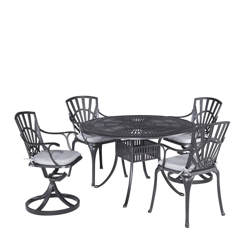 Traditional 5 Piece Outdoor Dining Set By Grenada