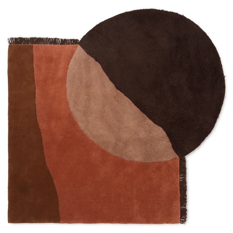 View Tufted Rug Red Brown