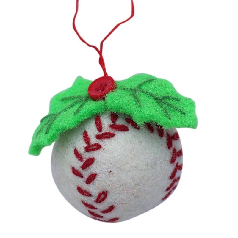 Baseball Felt Ornament – Global Groove (H)