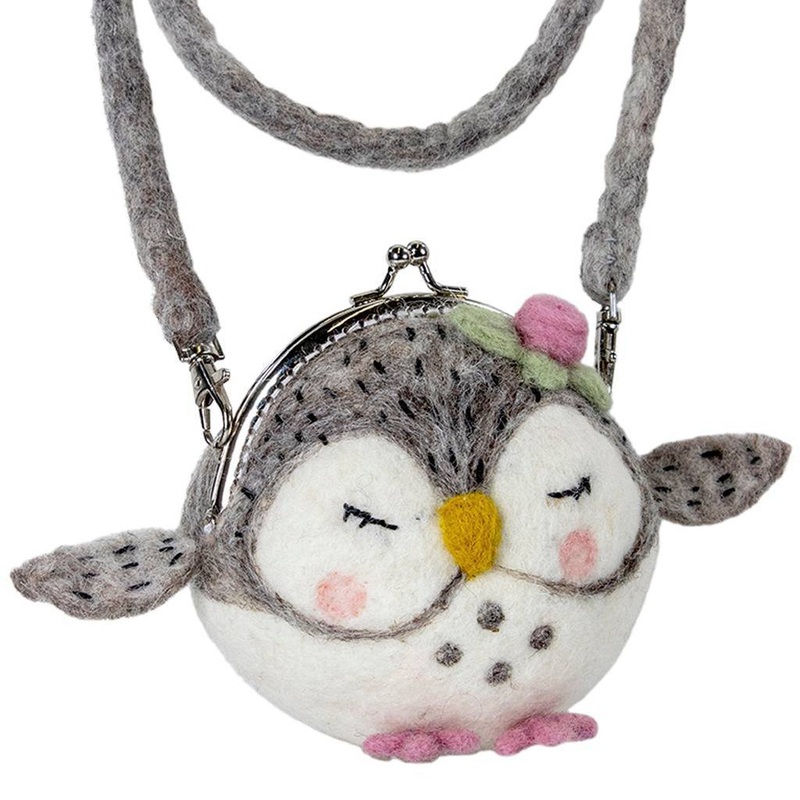 Felt Critter Purse: Olivia Owl – Wild Woolies (P)