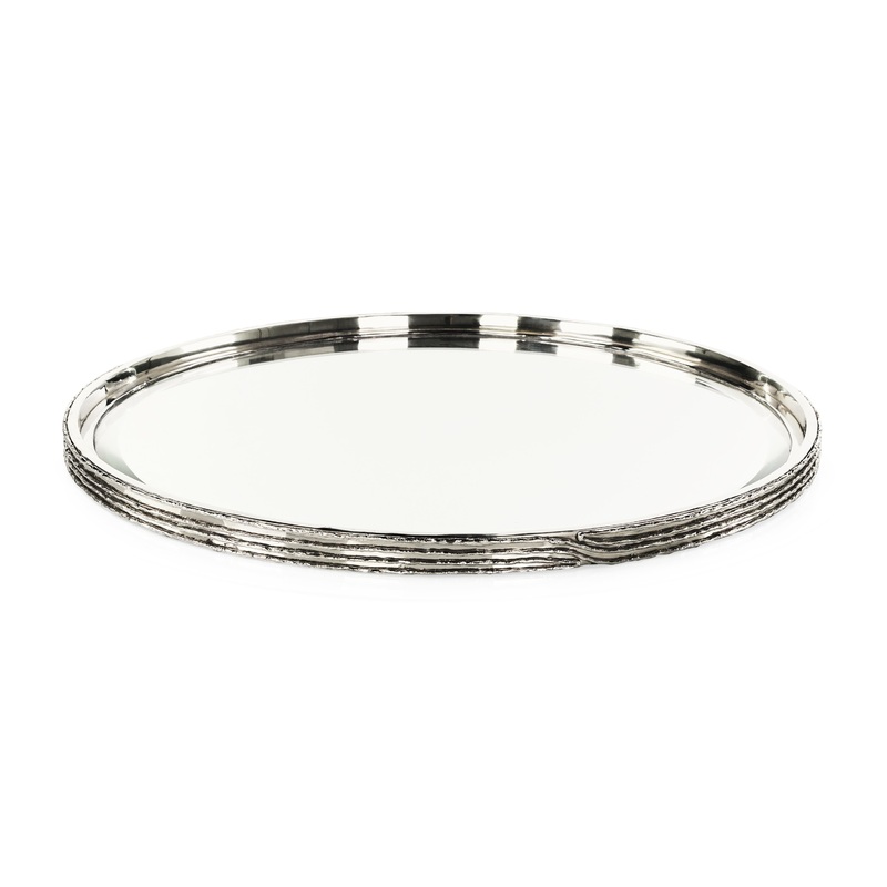 Ringed Tray, Large Nickel