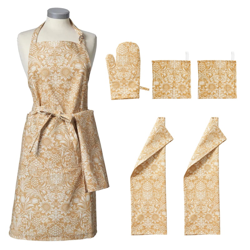 William Morris Sunflower Kitchen/Table Linens & Accessories Collection, Two Color Variants