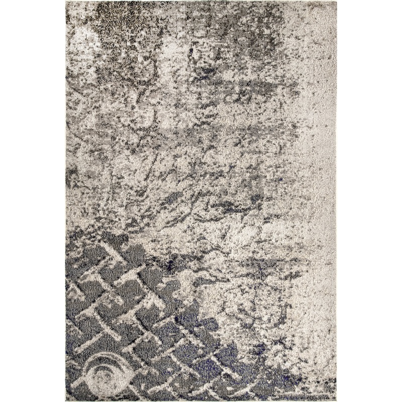 Distressed Trellis Rug | Grey