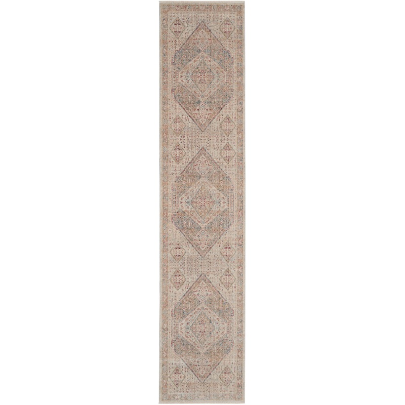 Nourison Homestead 2’7″ x 10′ Beige/Grey Vintage Indoor Rug