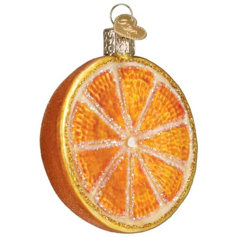 Old World Christmas Orange Glass Blown Ornament for Christmas Tree