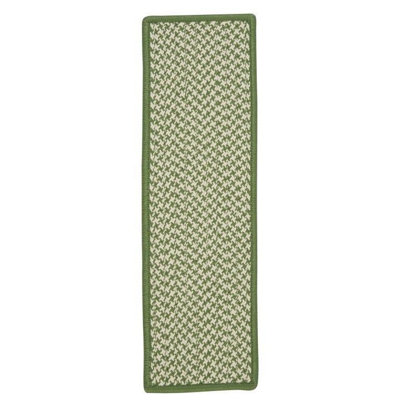 Outdoor Houndstooth Leaf Green Stair Tread
