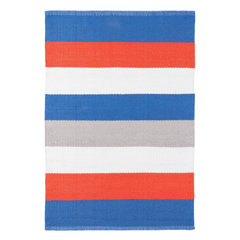 Perry Stripe Handwoven Indoor/Outdoor Rug | Blue