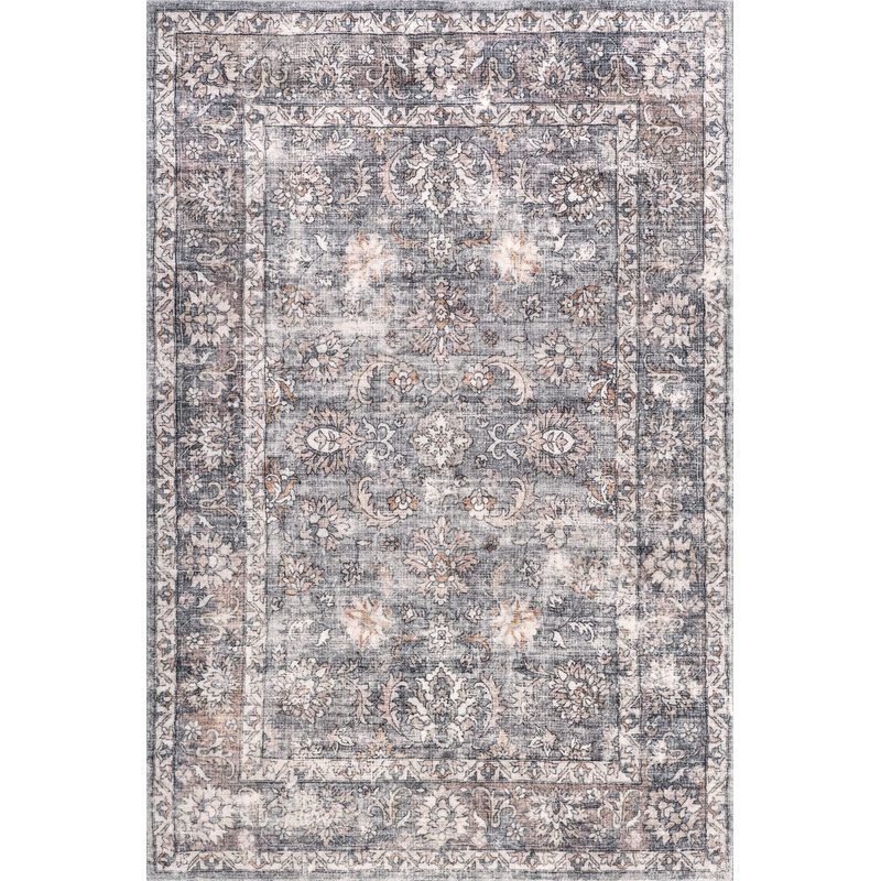 Shea Medallion Washable Rug | Brown