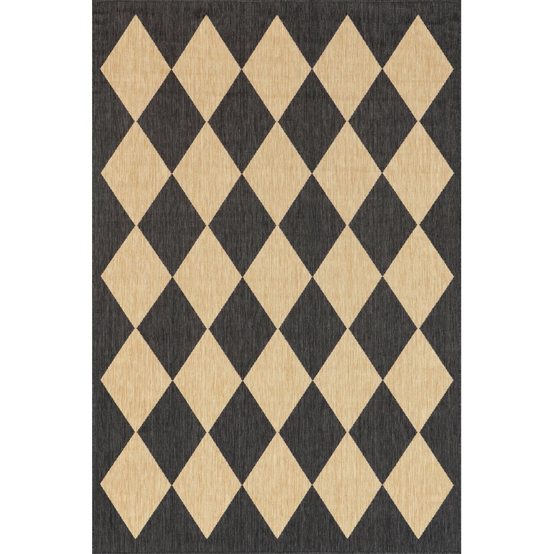 Adelaide Harlequin Indoor/Outdoor Rug | Dark Grey