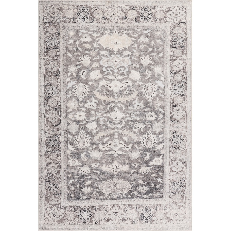 Analia Medallion Washable Rug | Brown