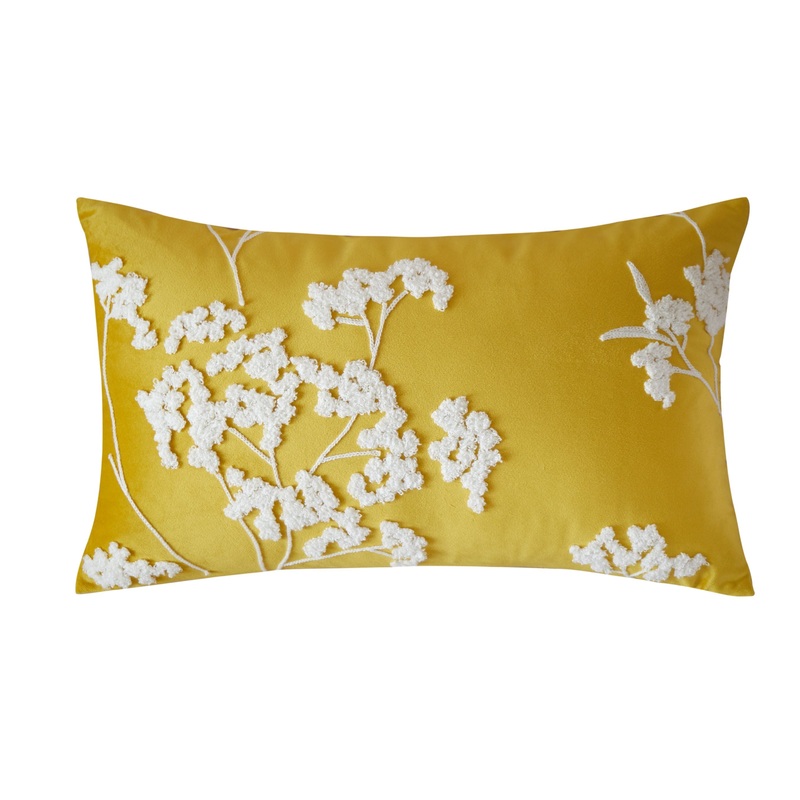 Baby’s Breath Yellow Lumbar Pillow