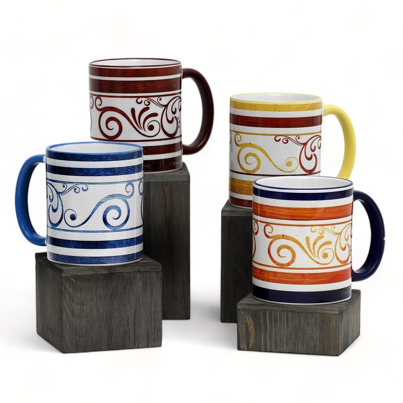 SUBLIMART: Ricco Italia 4-Mugs Bundle – by Mario Bruno (Design 6416+6409+6405+6393)