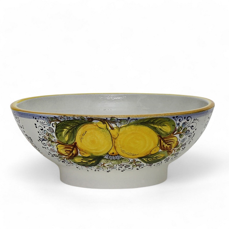 TOSCANA PLANTER: Large Round Tuscan Lown Bowl Planter ‘Ciotolone’ – Strong Terracotta indoor/outdoor freeze resistant – POSITANO Design