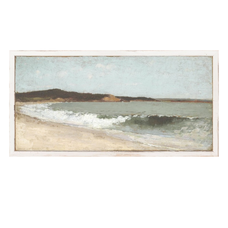 “Beachside Waves Petite Scape” Framed Art Print