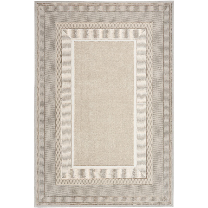 Nourison Glitz 5’3″ x 7’3″ Ivory Modern Indoor Rug