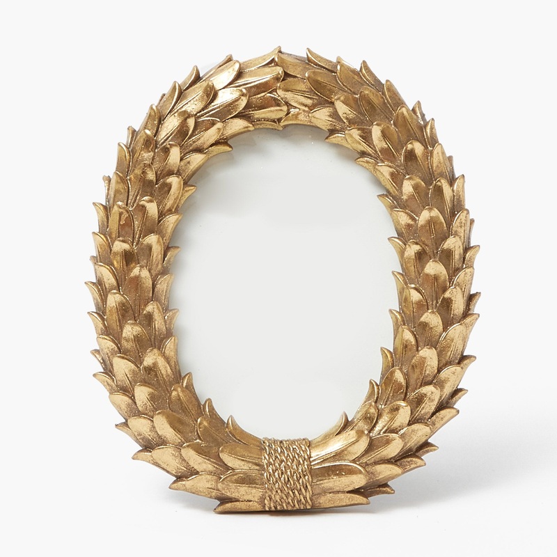 Odette Oval Gold Photo Frame – 5″x7″